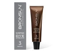 BRONSUN® Crème Teinture pour Cils et Sourcils | Couleur Intense et Longue Tenue | Formule Douce Sans Ammoniaque | Avec Kératine, Soie et Vitamine E | Graphite №3 - 15 ml