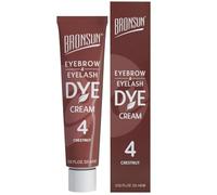 BRONSUN® Crème Teinture pour Cils et Sourcils | Couleur Intense et Longue Tenue | Formule Douce Sans Ammoniaque | Avec Kératine, Soie et Vitamine E | Châtain №4 - 15 ml