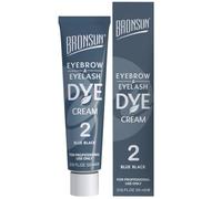 BRONSUN® Crème Teinture pour Cils et Sourcils | Couleur Intense et Longue Tenue | Formule Douce Sans Ammoniaque | Avec Kératine, Soie et Vitamine E | Bleu-Noir №2 - 15 ml