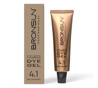 BRONSUN® Teinture Gel Extra-Résistante pour Cils et Sourcils | Effet Henné | Coloration de la Peau et des Poils jusqu’à 7 Semaines | Formule Sans Ammoniaque | Brun Rouge №4.1 - 15 ml