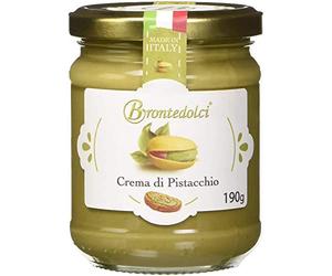 Brontedolci Crèmes à pistache 190 g en verre de Sicile avec 40,5 % pistache