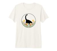 Brontosaure - Dino Herbivore Mignon Fleur Florale T-Shirt Haut de Gamme
