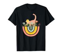 Brontosaure - Dino Rainbow Boho Boho Fleurs Floral T-Shirt