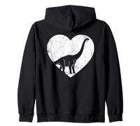 Brontosaure Dinosaure Coeur Saint Valentin Sweat à Capuche