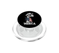 Brontosaure Dinosaure Drapeau Américain Bandana Cool Lunettes de Soleil PopSockets PopGrip pour MagSafe