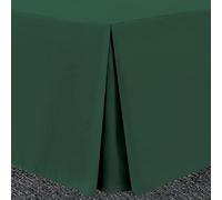 Bronwen Mathew Tour de lit plissé en microfibre brossée douce, facile d'entretien, infroissable - 1 place - Vert bouteille