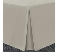 Bronwen Mathew Tour de lit plissé en microfibre douce brossée facile d'entretien sans repassage (double, lin)