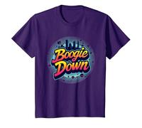 Bronx Boogie Down Retro Urban Music Lover Cadeau T-Shirt, Enfant, Violet, 6 Ans