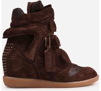Bronx Bronx Brown Jaeyy Suede Velcro Wedge Boots
