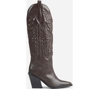 Bronx Bronx Brown New Kole Leather Padded Knee High Boots