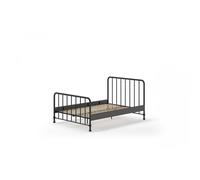 Vipack Lit Bronxx noir mat 140x200 cm Noir G