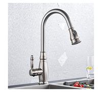 Bronze Black Kitchen Robinets Sort Sort Sink Sink Batter Cold Tap Tap Water Mixer Tap Grane for Kitchen 360 Rotation Mixer Tap (brossé)