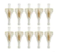 Bronze Element Fuel Filter 1/4 Inch 10 Pack Clear | Nylon housing, bronze element, pour sonic welded, no-leak design, fits dirt pour bikes, pour atvs, UTVs
