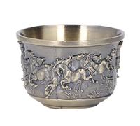 Bronze Horse Wine Cup Style rétro Horse to Success Verre à vin en métal Fabriqué à la Main Communion Calice Gravure Tasse à thé pour KTV Bars Home Decor Party