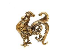 Bronze Statue Chicken Tea Pet Sculpture Miniature Figurines Pocket Rooster Desktop Ornement Home Room House Decoration Craft Accessoires Art Collection d'art