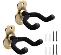 (Bronze) Support mural pour guitare, set de 2 supports muraux en métal pour basse, crochets muraux pour guitare avec vis, crochets pour guitare sur porte, crochets pour banjo, pour ukulélé, violon.