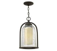 Bronze Suspension Luminaire Verre Parasol Vintage Extérieur Décoratif Poivre