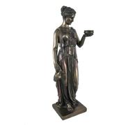Bronzed Finish Hebe Statue Greek Mythology Youth
