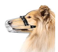 BRONZEDOG Muselière en métal pour Chiens, Toutes Tailles. Respirante, réglable, rembourrée, Permet de Boire, empêche de Mordre. Idéale pour entraînement et sécurité (Lévrier & Colley)