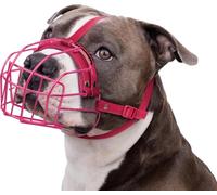 BRONZEDOG Muselière pour Chien Pitbull - Panier métallique Respirant pour Grands Chiens comme l’Amstaff, avec Sangles en Nylon - Contre morsures, mâchonnement et aboiements