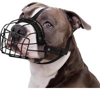 BRONZEDOG Muselière pour Pitbull Chien en Panier Métallique Respirant pour Grands Chiens Amstaff Staffordshire Terrier Morsure Mâchonnement Aboiement