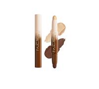 Bronzer Stick & Contouring Maquillage 2-en-1, Bâton Double Face Crème pour Sculpter et Illuminer, Formule Waterproof Couvrance Intégrale pour Visage et Corps (#24, 26g)