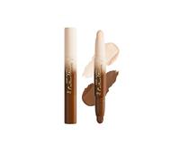 Bronzer Stick & Contouring Maquillage 2-en-1, Bâton Double Face Crème pour Sculpter et Illuminer, Formule Waterproof Couvrance Intégrale pour Visage et Corps (#21, 26g)
