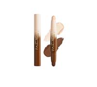Bronzer Stick & Contouring Maquillage 2-en-1, Bâton Double Face Crème pour Sculpter et Illuminer, Formule Waterproof Couvrance Intégrale pour Visage et Corps (#22, 26g)