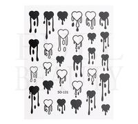Bronzing Casting Nail Stickers",Holographique,Soleil,Lune,Étoiles,Coeurs,Nail Decals,Curseurs,Auto-Adhcommissions,"Transfert Decal Lebtf-S03 - Type So-131 Black