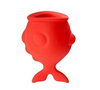 Bronzo Pompe à lèvres en forme de poisson en silicone rouge 8 x 6 cm compacte portable naturelle pour remplir les lèvres, suceur à lèvres repulpant pour le soin des lèvres