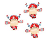 Brooch Blue Fascinator Pin Chinese Decorations Corsage Ornament Turban Jewelries for Women Figurine Copper