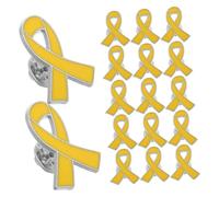 Brooch Clothes Cute Ribbon Lapel Brooches for Back Aesthetic Awareness Label Breast Pins Pin Badge Zinc Alloy Yellow