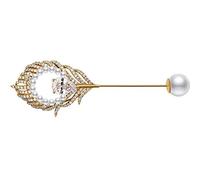 Brooch for Women Feather Pin Brooch Female Pin-up Cardigan Suit Jacket Atmospheric Simple Wild High-End Decorative Accessories Brooch Pin