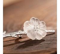 Brooch for Women Flower Silver Brooch in The Rain Retro Chinese Style Original High-End Luxury Sterling Silver Sweater Coat Cardigan Flower Pin Brooc