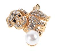 Brooch Pads Dog Ear Cups Women's Shower Cap Beam Bracket Nose Pad Party Favors Accessories Vintage Decor Pets Seat Alloy Rhinestone Collar Pin Silver