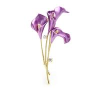 Brooch Pin for Women New Enamel Lily Flower Brooches for Women 3-Color Weddings Banquet Office Brooch Pins Brooch (1)