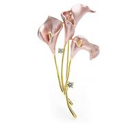 Brooch Pin for Women New Enamel Lily Flower Brooches for Women 3-Color Weddings Banquet Office Brooch Pins Brooch (3)