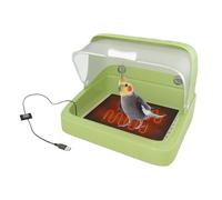 Brooder Box Chicks, Chicken Brooder Warmer, 30x26x22cm, 3 Temperature Adjustable Nesting, Heating Pad for Baby Parrots, Ducklings, USB Powered, PP Material, Green, Blue