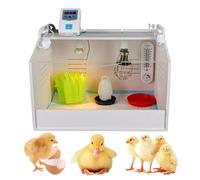 Brooder Box Kit de démarrage pour poussins avec contrôle automatique de la température et distributeurs d'eau Idéal pour les volailles y compris les canards et les cailles Convient pour l'intérieur