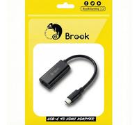 Brook Adaptateur USB-C vers HDMI 4K 60 Hz avec charge PD 100 W, convertisseur USB Type-C vers HDMI pour Switch et Switch 2, Steam Deck, ROG Ally, ordinateur portable, tablette et moniteur, Plug and