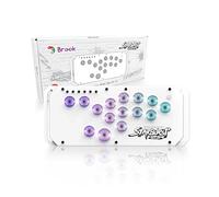 Brook Fighter Starburst Metal Ver. All-Button Arcade Controller for PS5, PS4, Xbox Series X|S, NS, NS2 & PC, Metal Side Handles, Hot-Swappable Switches, RGB Lighting, Officially Licensed (Blanc)