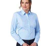 Brook Taverner - Chemise de cérémonie "Selene" pour femme Manches longues PC7595 (38 FR) (Bleu ciel)