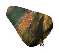 Brook Trout Housse de siège de vélo pour pêche à la mouche - Extra douce et confortable - Protection contre la pluie et le soleil - Résistante à la poussière - Pour vélo de ville et VTT
