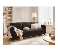 Brooke - canapé 3 places - convertible - en velours - Gris foncé