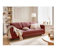 Brooke - canapé 3 places - convertible - en velours - Rose