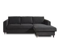 Lisa Design Brooke - canapé d'angle Droit - Convertible avec Coffre - 4 Places - en Velours