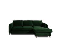 Brooke - canapé d'angle convertible - avec coffre - 4 places - style contemporain - droit - Vert