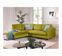 Brooke - canapé d'angle gauche - convertible - 5 places - en velours - Vert Olive Vert Olive