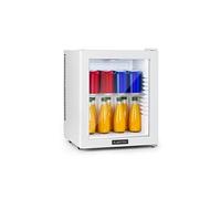 Brooklyn 24 Silver Mini réfrigérateur CEE E porte vitrée LED clayette blanc