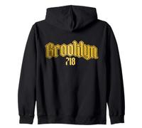Brooklyn 718 Code régional Old School NYC New York City Vintage Sweat à Capuche